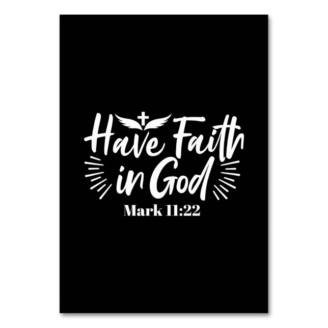 Tarjeta De Mesa Arte Religioso: Tener fe en el diseño de las escri (Anverso)