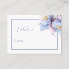 Tarjeta De Mesa Artistic Pastel Botanical Florals Wedding