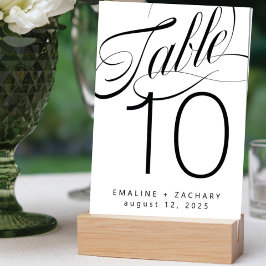 Tarjeta De Mesa Así que Rótulo de carpas de tabla de número de aus