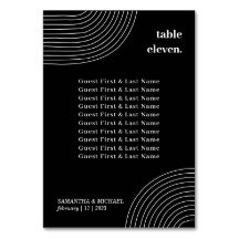 Asiento de invitado de línea geométrica simple bla