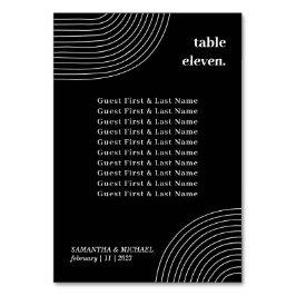 Tarjeta De Mesa Asiento de invitado de línea geométrica simple bla