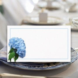 Tarjeta De Mesa Asientos de acompañante de flor de hortensia real 