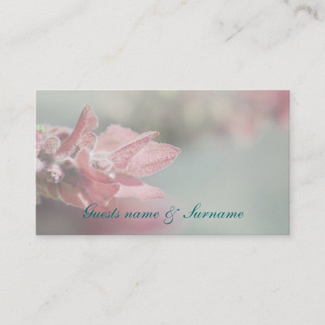 Tarjeta De Mesa Asientos de boda de colocación de mesa de lavanda (Anverso)