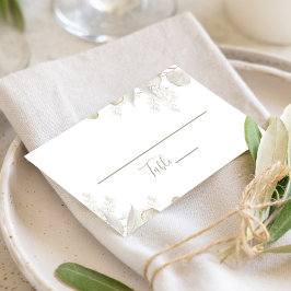 Tarjeta De Mesa Asientos de recepción de color verde boda