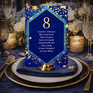 Tarjeta De Mesa Asientos mágicos de boda para una noche estrellada