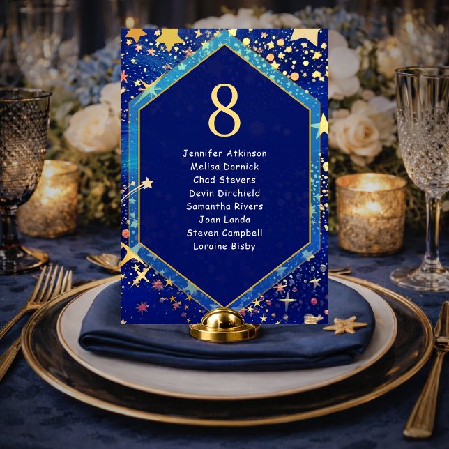 Tarjeta De Mesa Asientos mágicos de boda para una noche estrellada (Subido por el creador)