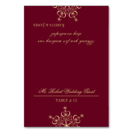 Tarjeta De Mesa Asientos para el bricolaje con copo de nieve