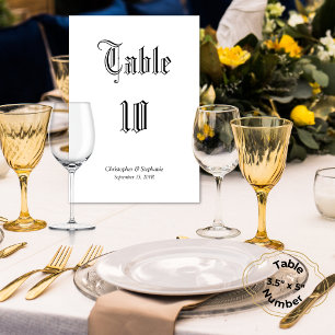 Tarjeta De Mesa Asientos personalizados de estilo clásico de perió