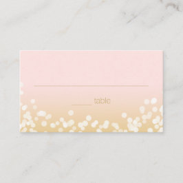 Tarjeta De Mesa Asientos Rubor Pink and Gold Twinkle Lights