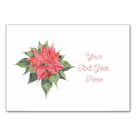 Tarjeta De Mesa Asignación de asientos de Poinsettia bonita