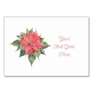 Tarjeta De Mesa Asignación de asientos de Poinsettia bonita