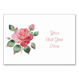 Tarjeta De Mesa Asignación de asientos de Rosa delicada