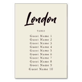Tarjeta De Mesa Asignación de asientos Elegante de Personalizado d