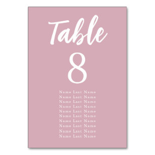Tarjeta De Mesa Asignación moderna de asientos Minimalistas de Bod