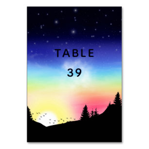 Tarjeta De Mesa Atardecer