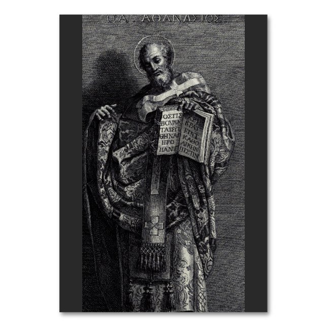 Tarjeta De Mesa Athanasius del Papa y Patriarca de Alejandría (Anverso)