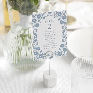 Tarjeta De Mesa Atractivo gráfico de asientos florales folclóricos