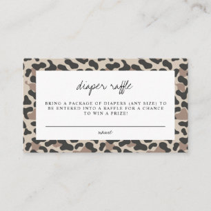 Tarjeta De Mesa AUBREE Leopardo Imprimir Safari Baby Diaper Raffle