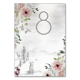 Tarjeta De Mesa Aura De La Naturaleza Boda Número De Tabla