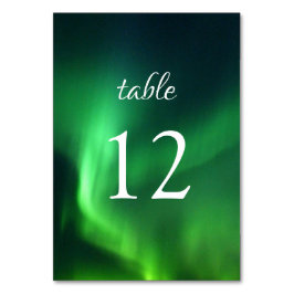 Tarjeta De Mesa Aurora Borealis Boda