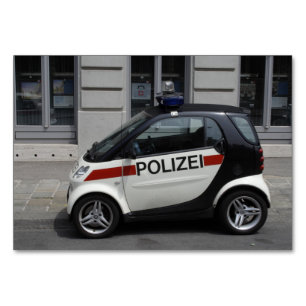Tarjeta De Mesa Auto policial inteligente Viena Austria