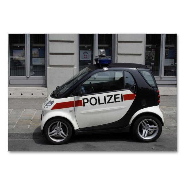 Tarjeta De Mesa Auto policial inteligente Viena Austria (Anverso)