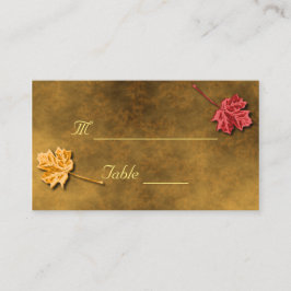 Tarjeta De Mesa Autumn Leaves Place Cards Business Card