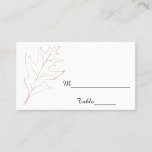 Tarjeta De Mesa Autumn Oak Leaf Boda Place Card