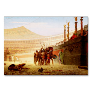 Tarjeta De Mesa Ave César de Jean-Léon Gérôme