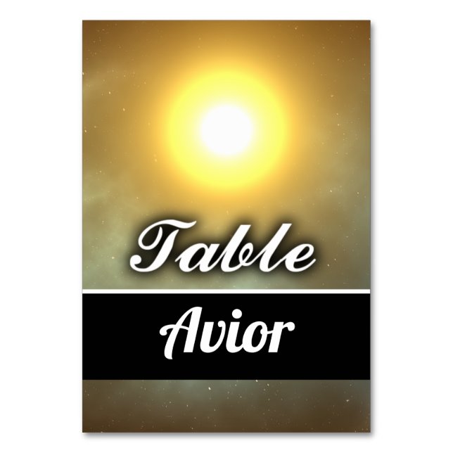 Tarjeta De Mesa Aviador (Anverso)