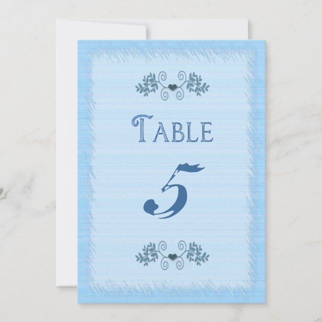 TARJETA DE MESA - AZUL ELEGANTE - DOBLE CARA (Anverso)
