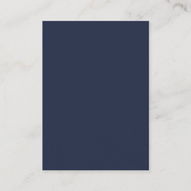 Tarjeta De Mesa Azul Marino (Anverso)