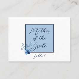 Tarjeta De Mesa Azul sobre azul, flor en flor