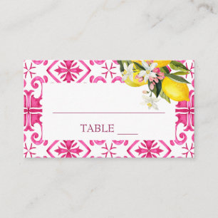 Tarjeta De Mesa Azulejos de Fuchsia Majolica magenta ducha de novi