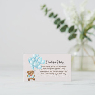 Tarjeta De Mesa Baby Blue Bear Baby Shower Books Para El Bebé