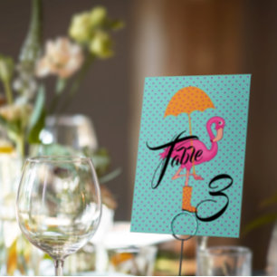 Tarjeta De Mesa BABY & CO Lets Flamingo Shower Fiesta