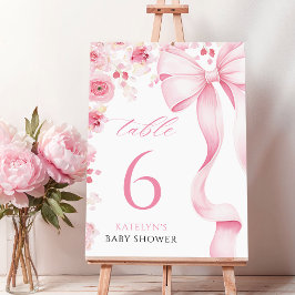 Tarjeta De Mesa Baby in Bloom Coquette Table Numbers