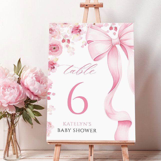 Tarjeta De Mesa Baby in Bloom Coquette Table Numbers (Subido por el creador)