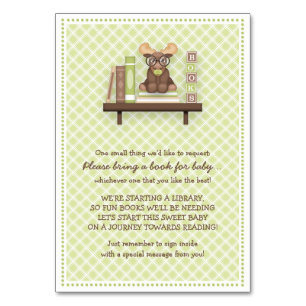 Tarjeta De Mesa Baby Moose "Bring a Book" Card