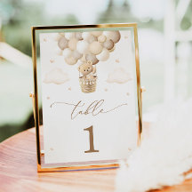 Baby Shower Neutral Teddy Bear