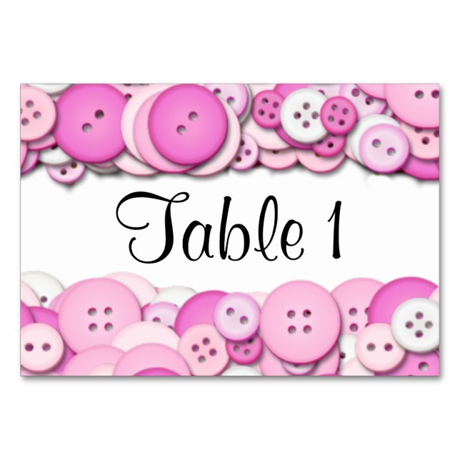 Tarjeta De Mesa Baby Shower rosa (Anverso)