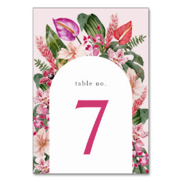 Tarjeta De Mesa Baby Shower tropical