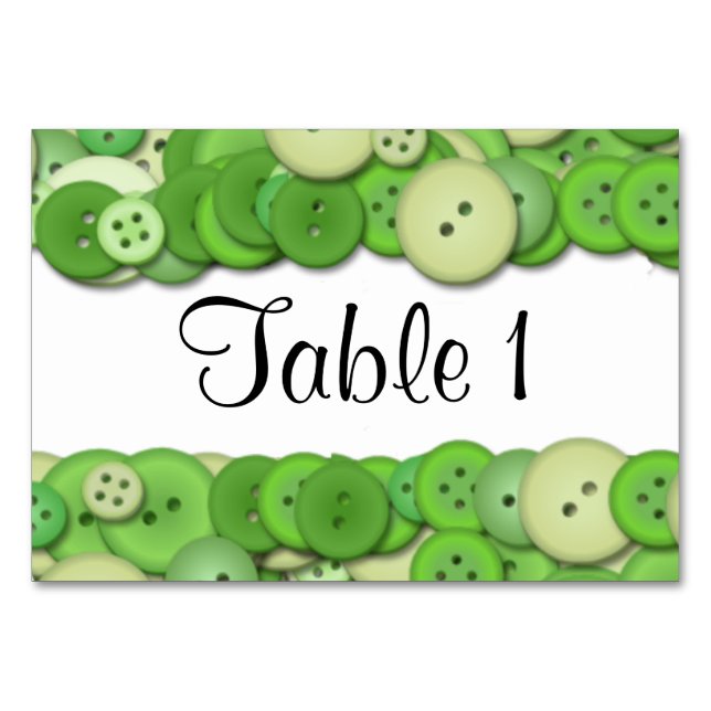 Tarjeta De Mesa Baby Shower verde (Anverso)