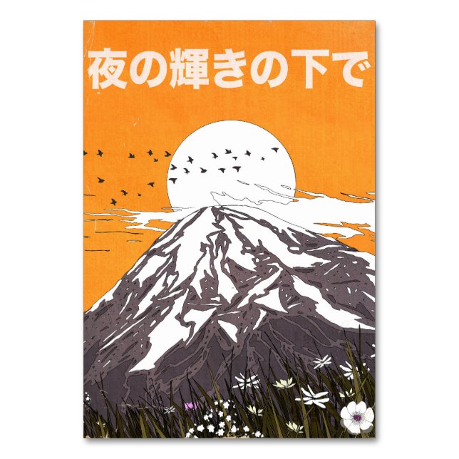 Tarjeta De Mesa bajo el resplandor de la noche (Anverso)