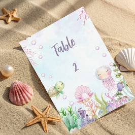 Tarjeta De Mesa Bajo el Rótulo del número de tabla Baby Shower del