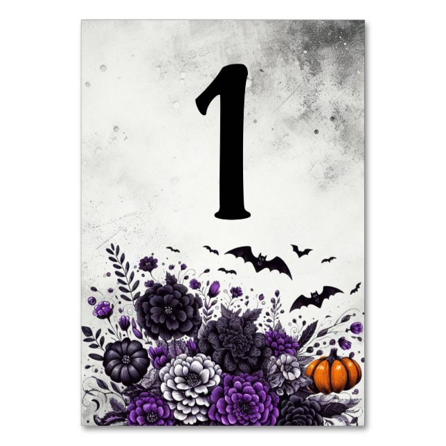 Tarjeta De Mesa Balas y flores Número de cuadro 1 (Anverso)