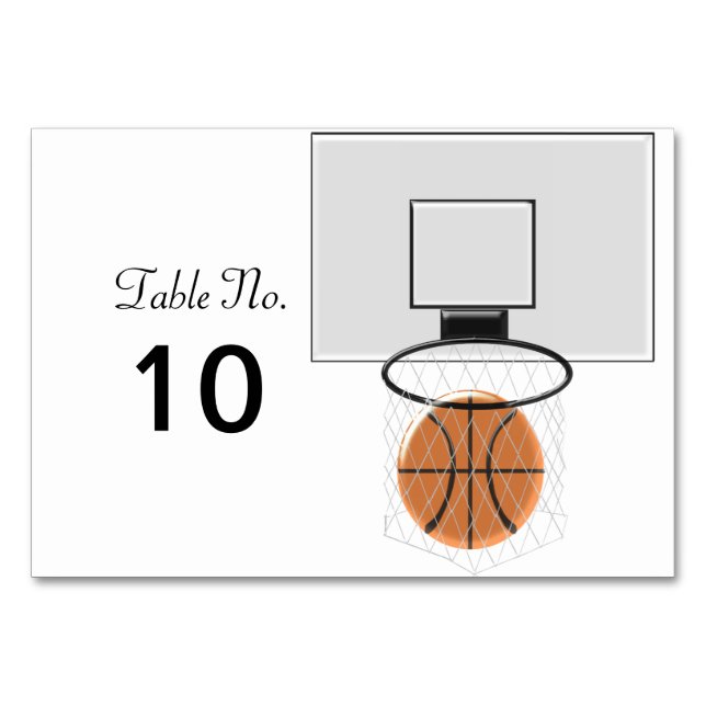 Tarjeta De Mesa Baloncesto (Anverso)