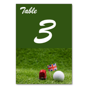 Tarjeta De Mesa Balones de golf y bandera de la Unión Jack Londres