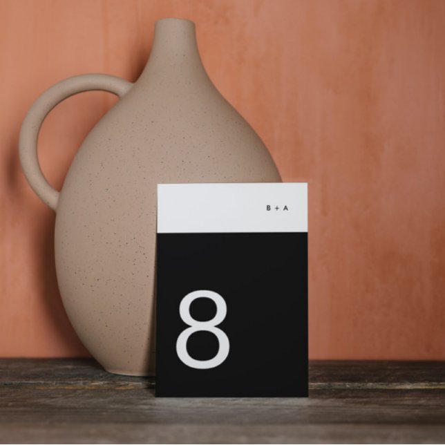 Tarjeta De Mesa Banda negra Simple Plain Moderno Premium Elegante  (Subido por el creador)