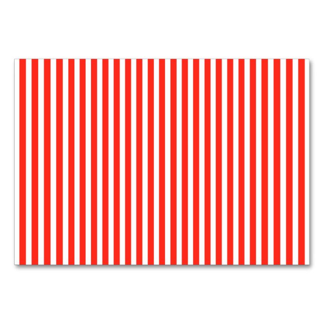 Tarjeta De Mesa Bandas Circus Red and White Cabana (Anverso)